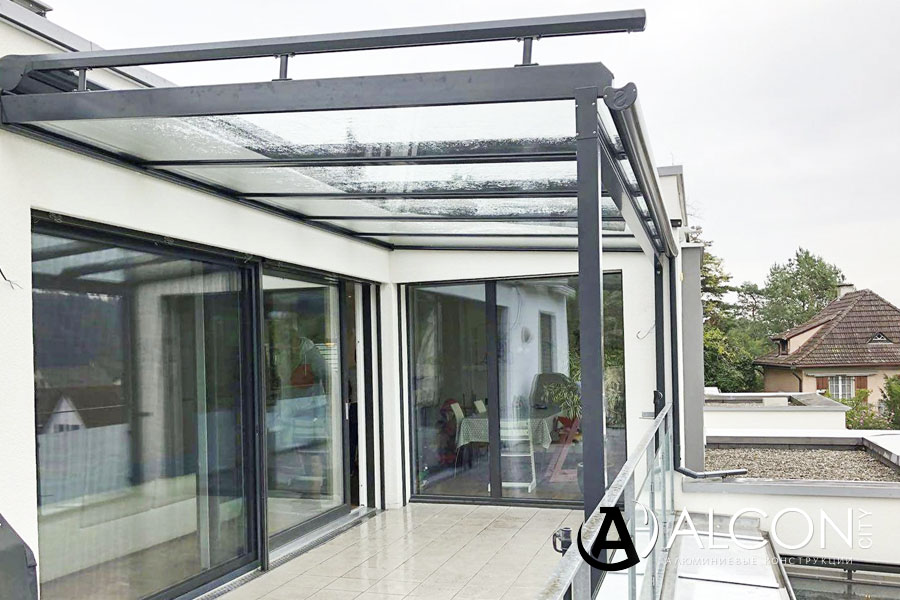 Алюминиевая стеклянная крыша для террасы в Стерлитамаке